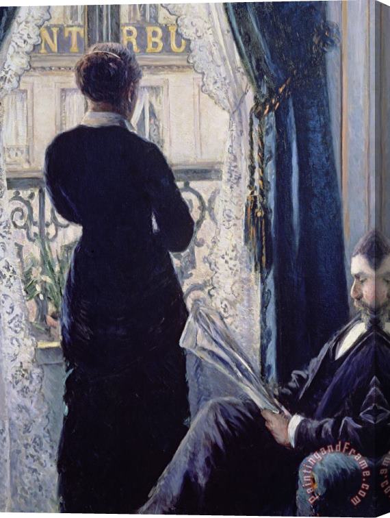 Gustave Caillebotte Interior Woman At The Window Stretched Canvas Painting / Canvas Art