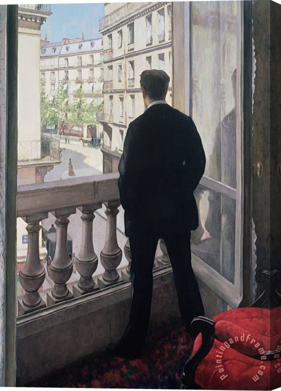 Gustave Caillebotte Man At The Window Stretched Canvas Painting / Canvas Art