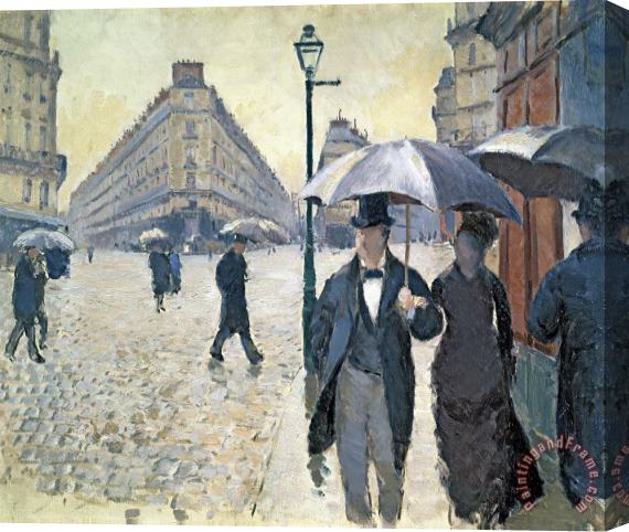 Gustave Caillebotte Paris a Rainy Day Stretched Canvas Print / Canvas Art
