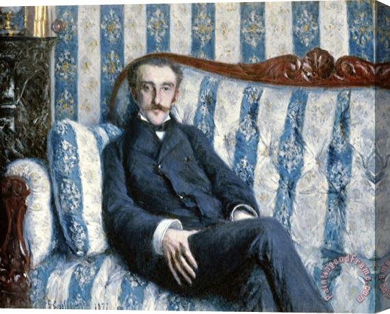 Gustave Caillebotte Portrait De Monsieur R Stretched Canvas Print / Canvas Art
