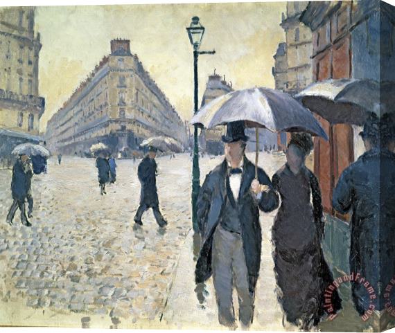 Gustave Caillebotte Sketch for Paris a Rainy Day Stretched Canvas Painting / Canvas Art
