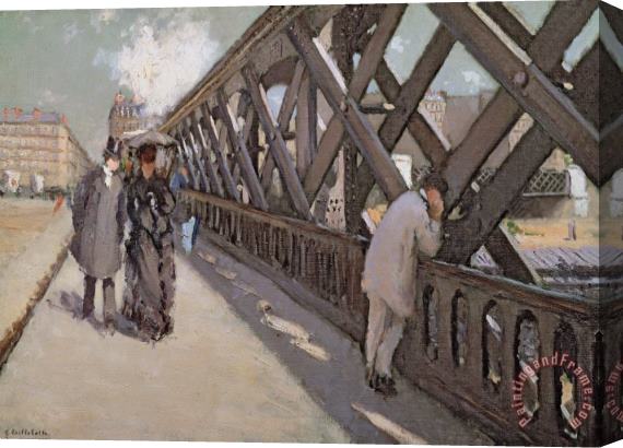 Gustave Caillebotte Study For Le Pont De L Europe Stretched Canvas Print / Canvas Art