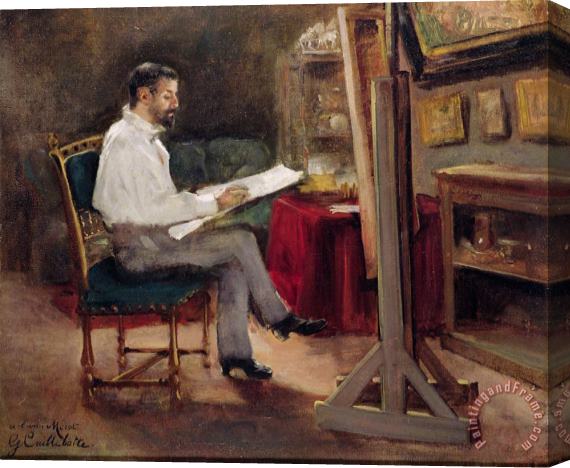 Gustave Caillebotte The Artist Morot in his Studio Stretched Canvas Print / Canvas Art