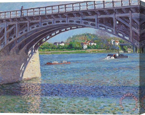 Gustave Caillebotte The Bridge at Argenteuil and the Seine Stretched Canvas Print / Canvas Art