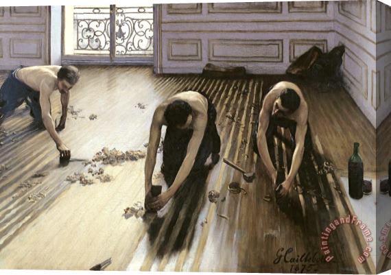 Gustave Caillebotte The Parquet Planers Stretched Canvas Print / Canvas Art