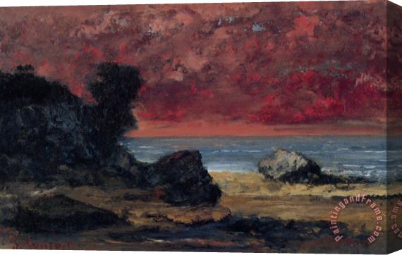 Gustave Courbet Apres Lorage Marine Stretched Canvas Painting / Canvas Art