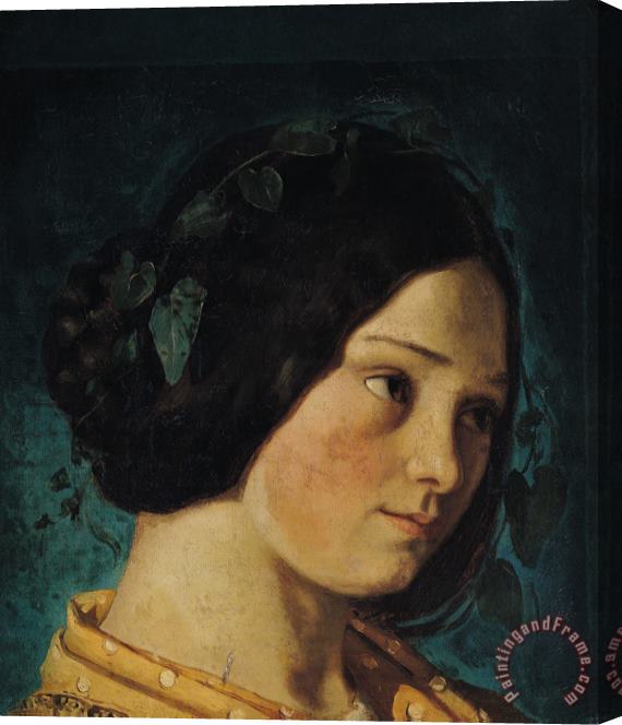 Gustave Courbet Portrait of Zelie Courbet Stretched Canvas Print / Canvas Art
