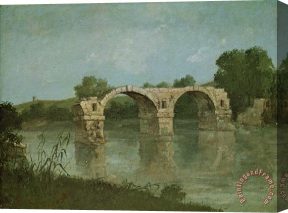 Gustave Courbet The Bridge at Ambrussum Stretched Canvas Print / Canvas Art