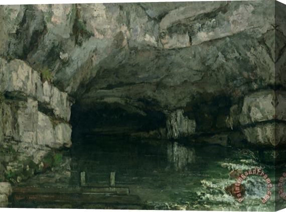 Gustave Courbet The Grotto of the Loue Stretched Canvas Print / Canvas Art