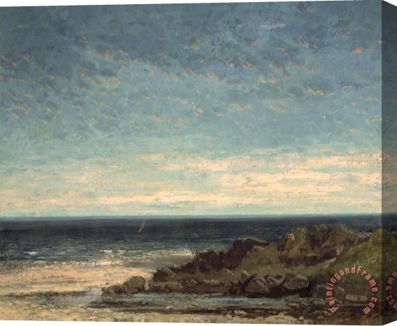 Gustave Courbet The Sea Stretched Canvas Painting / Canvas Art