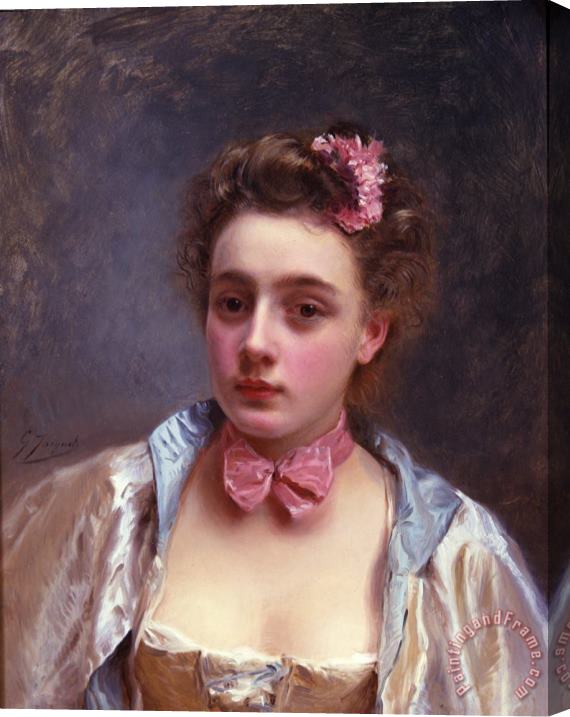 Gustave Jean Jacquet Dressed for The Ball Stretched Canvas Painting / Canvas Art
