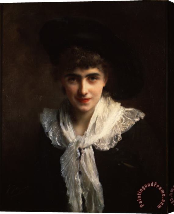 Gustave Jean Jacquet Portrait of Madame Roland Stretched Canvas Painting / Canvas Art