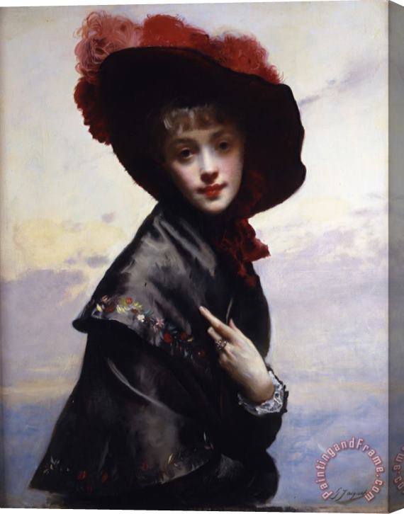 Gustave Jean Jacquet The Coquette Stretched Canvas Painting / Canvas Art