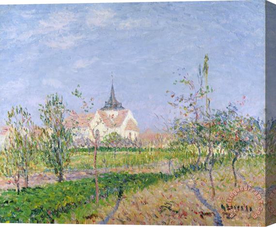 Gustave Loiseau The Church At Vaudreuil Stretched Canvas Print / Canvas Art