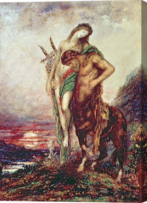 Gustave Moreau Dead Poet Borne By Centaur Stretched Canvas Painting / Canvas Art