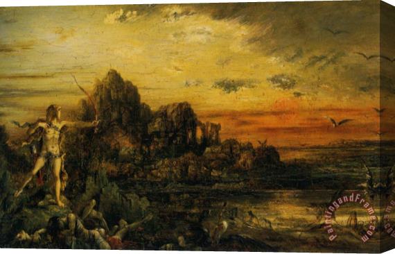 Gustave Moreau Hercule Au Lac Stymphale Stretched Canvas Print / Canvas Art