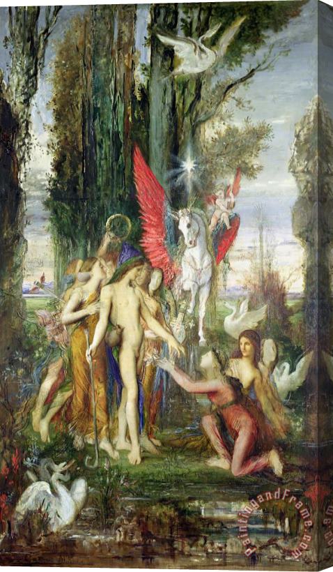 Gustave Moreau Hesiod And The Muses Stretched Canvas Painting / Canvas Art
