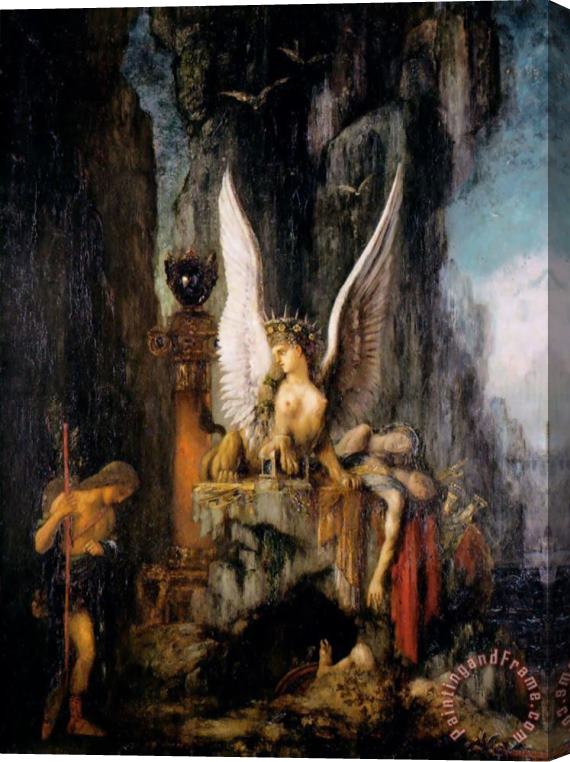 Gustave Moreau Oedipus The Wayfarer Stretched Canvas Painting / Canvas Art