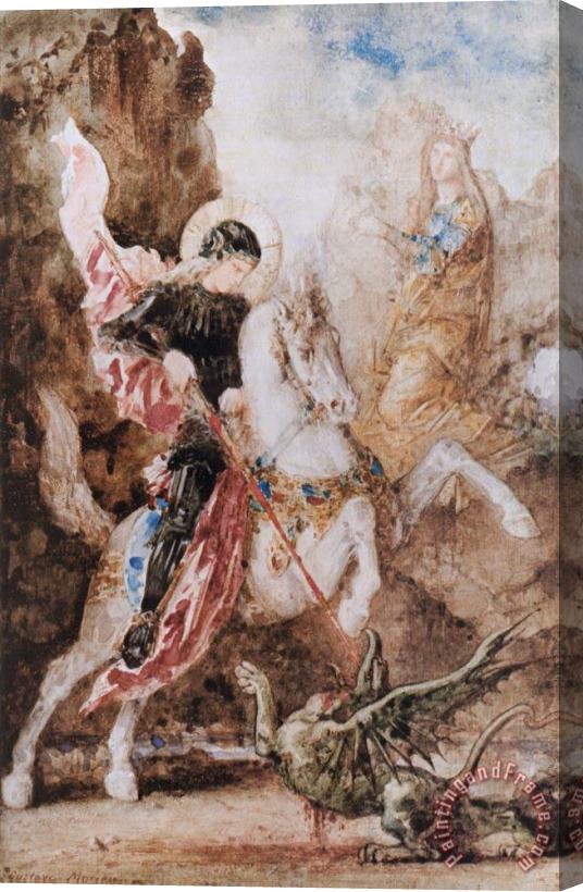 Gustave Moreau St. George Stretched Canvas Print / Canvas Art