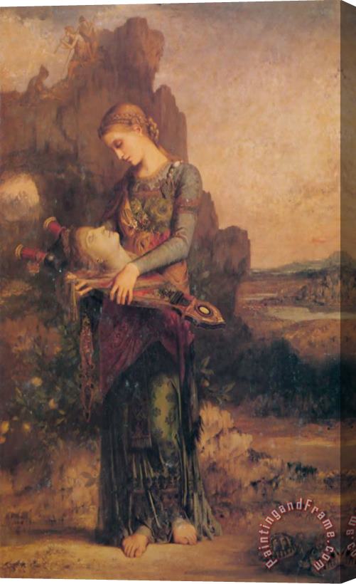 Gustave Moreau Thracian Girl Carrying The Head of Orpheus on His Lyre Stretched Canvas Painting / Canvas Art
