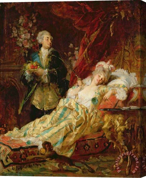 Gyula Benczur Louis XV and Madame Dubarry Stretched Canvas Painting / Canvas Art