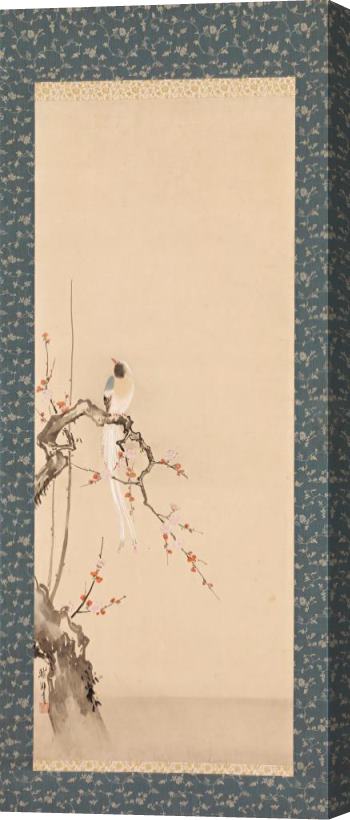 Hanabusa Itcho Bird And Plum Blossoms Stretched Canvas Print / Canvas Art