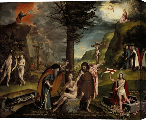 Hans Holbein the Younger An Allegory of The Old And New Testaments Stretched Canvas Painting / Canvas Art