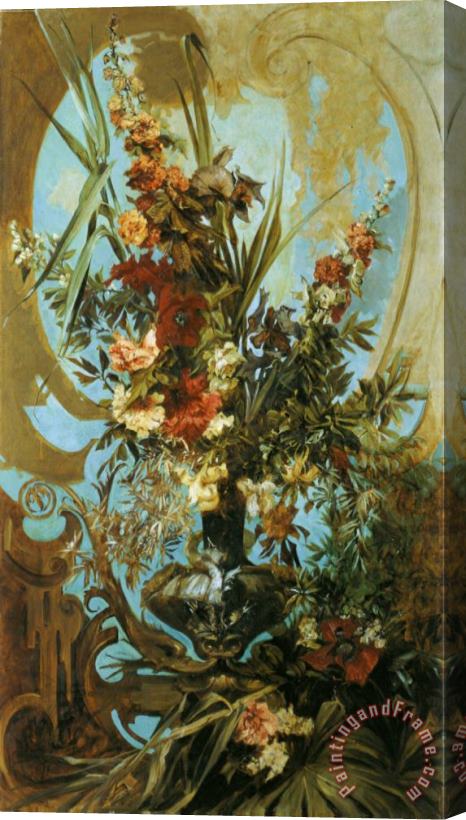 Hans Makart Large Flower Piece Stretched Canvas Print / Canvas Art