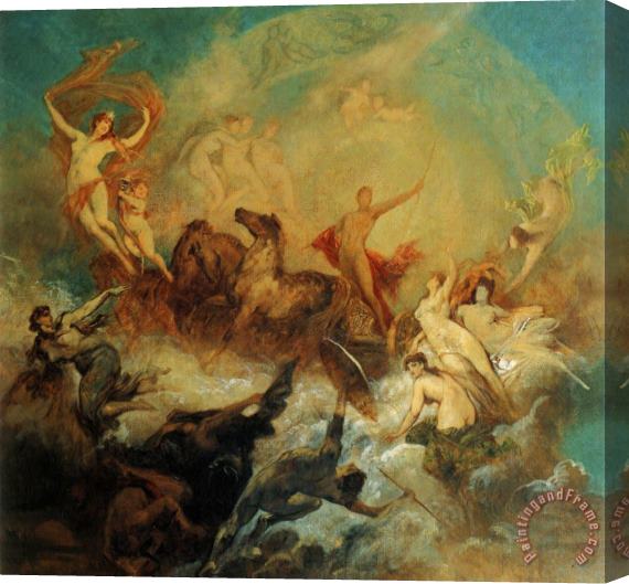 Hans Makart The Victory of Light Over Darkness Stretched Canvas Painting / Canvas Art
