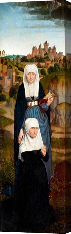 Hans Memling Old Woman at Prayer with St. Anne Stretched Canvas Print / Canvas Art