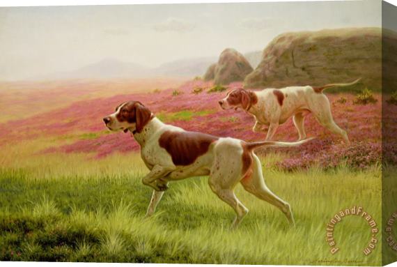 Harrington Bird Pointers in a Landscape Stretched Canvas Painting / Canvas Art