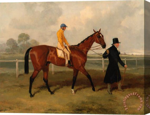 Harry Hall Sir Tatton Sykes Leading in The Horse 'sir Tatton Sykes' with William Scott Up Stretched Canvas Painting / Canvas Art