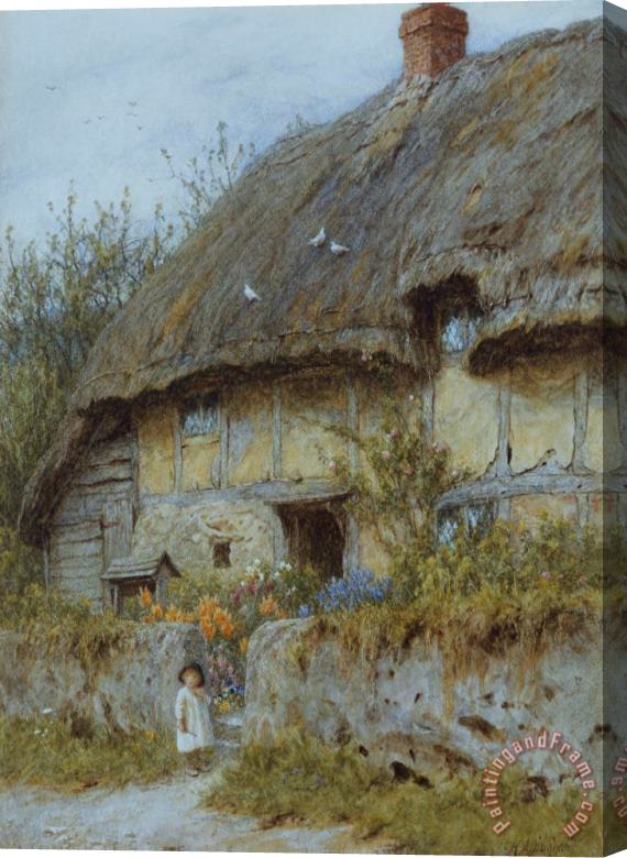 Helen Allingham A Berkshire Cottage Stretched Canvas Painting / Canvas Art