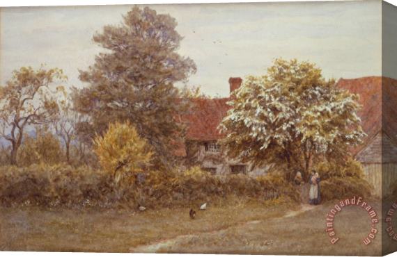Helen Allingham Blake's House Hampstead Heath Stretched Canvas Print / Canvas Art