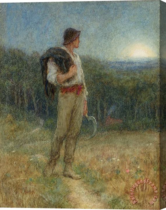 Helen Allingham Harvest Moon Stretched Canvas Painting / Canvas Art