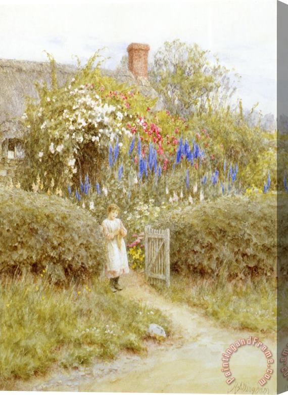 Helen Allingham The Cottage Gate Stretched Canvas Painting / Canvas Art