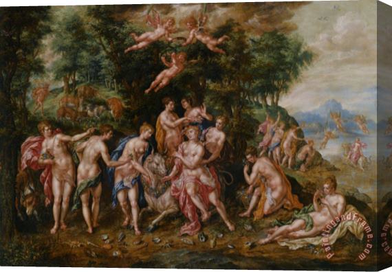 Hendrick De Clerck The Rape of Europa Stretched Canvas Painting / Canvas Art