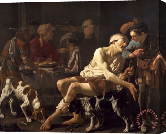 Hendrick Ter Brugghen The Rich Man And The Poor Lazarus Stretched Canvas Print / Canvas Art