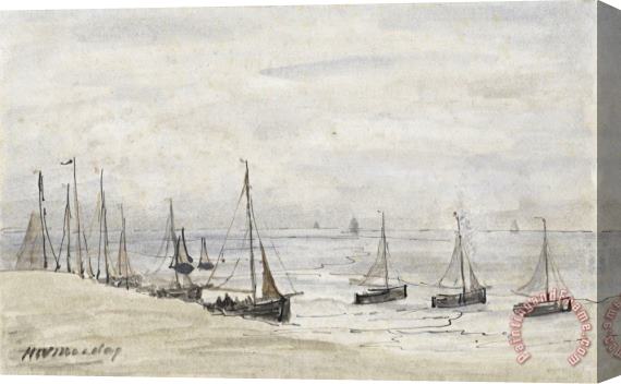 Hendrik Willem Mesdag Visserspinken Op Het Strand Stretched Canvas Painting / Canvas Art
