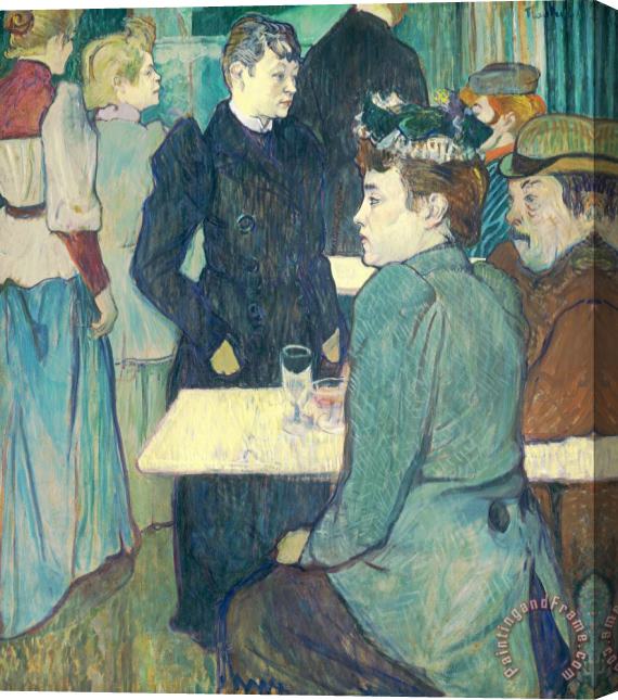 Henri de Toulouse-Lautrec A Corner Of The Moulin De La Galette Stretched Canvas Painting / Canvas Art