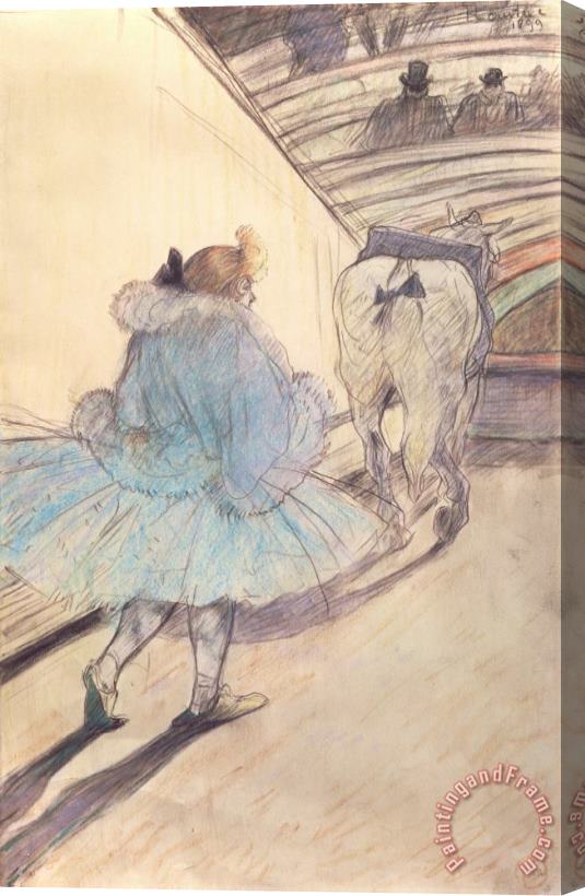 Henri de Toulouse-Lautrec At The Circus Entering The Ring Stretched Canvas Print / Canvas Art