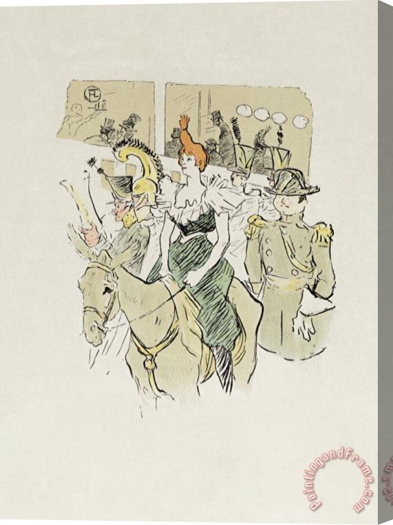 Henri de Toulouse-Lautrec Carnival at The Moulin Rouge, Cha U Kao's Entrance Stretched Canvas Print / Canvas Art
