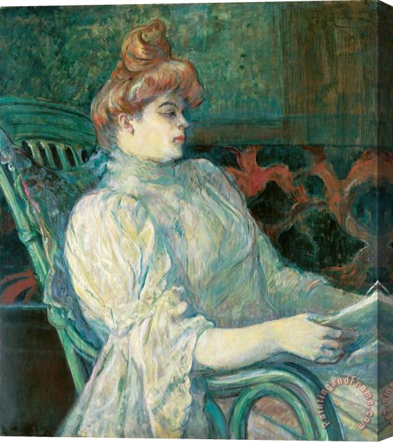 Henri de Toulouse-Lautrec Madame Marthe X – Bordeaux Stretched Canvas Print / Canvas Art