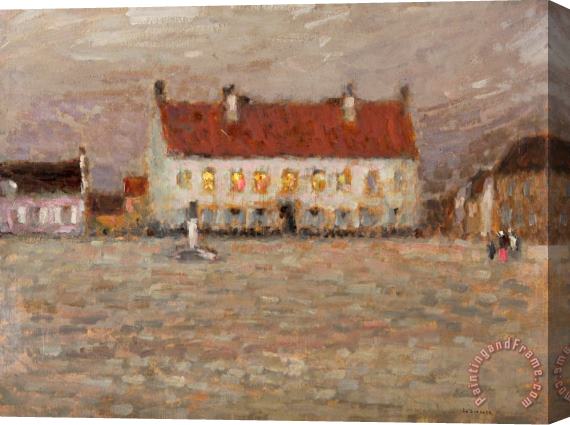 Henri Eugene Augustin Le Sidaner Square - Fort-Philippe Stretched Canvas Print / Canvas Art