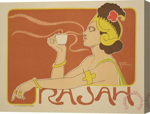 Henri Georges Jean Isidore Reproduction Of A Poster Advertising The 'cafe Rajah' Stretched Canvas Print / Canvas Art