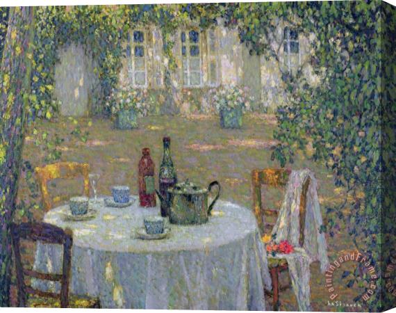 Henri Le Sidaner The Table in the Sun in the Garden Stretched Canvas Painting / Canvas Art