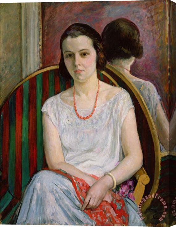 Henri Lebasque Portrait of a Woman Stretched Canvas Painting / Canvas Art