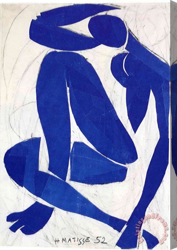Henri Matisse Blue Nude Iv 1952 Stretched Canvas Painting / Canvas Art