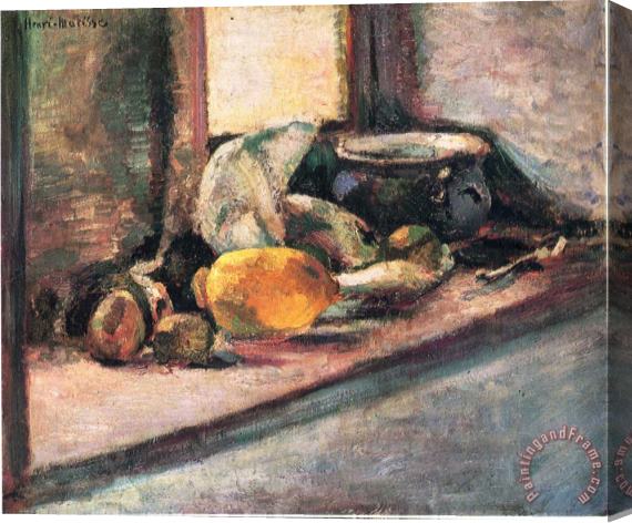 Henri Matisse Blue Pot And Lemon 1897 Stretched Canvas Painting / Canvas Art