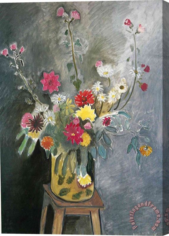 Henri Matisse Bouquet of Mixed Flowers 1917 Stretched Canvas Print / Canvas Art